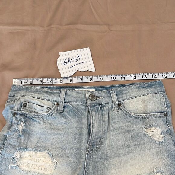 MUDD size 7 distressed denim shorts fab with cowboy boots or flip flops EUC - Picture 5 of 14